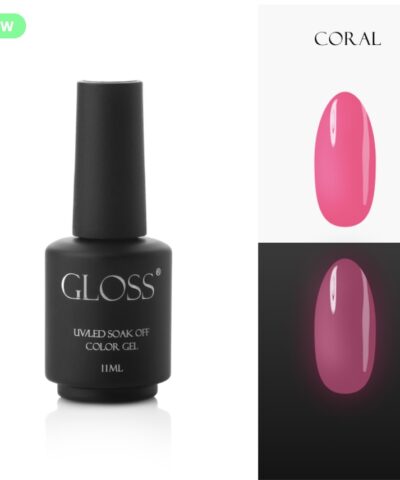 Gloss Gel Polish Coral Elf, 11 ml