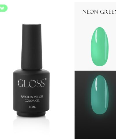 Gloss Gel Polish Neon Green Elf, 11 ml